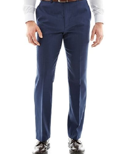 Mens Royal Blue Straight leg Trousers